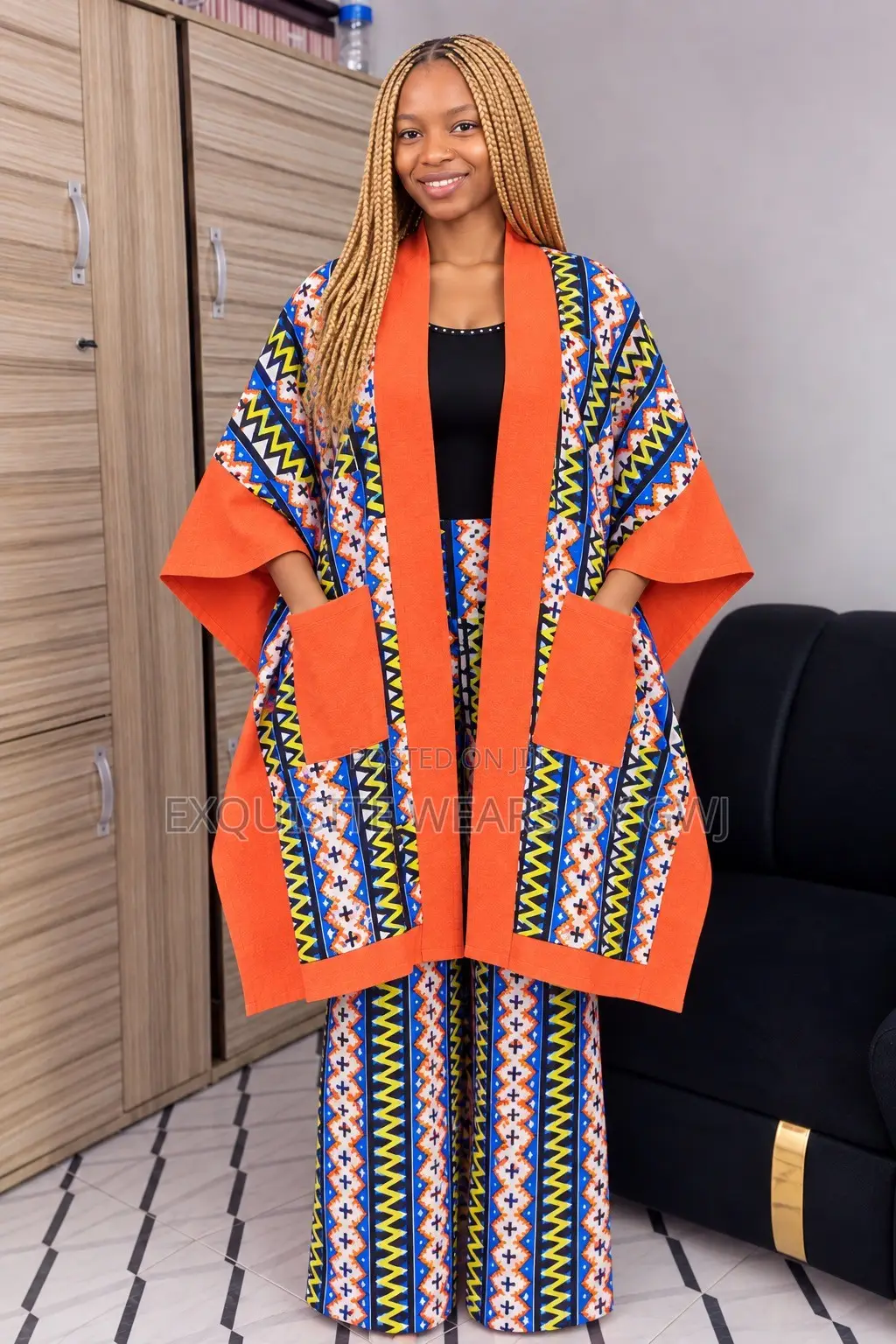 2pcs Ankara/Asooke Kimono Set
