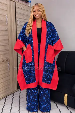2pcs Ankara/Asooke Kimono Set