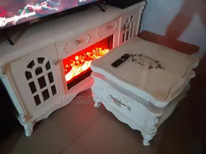 Royal TV Stand With Electric Fireplace With Centre Table