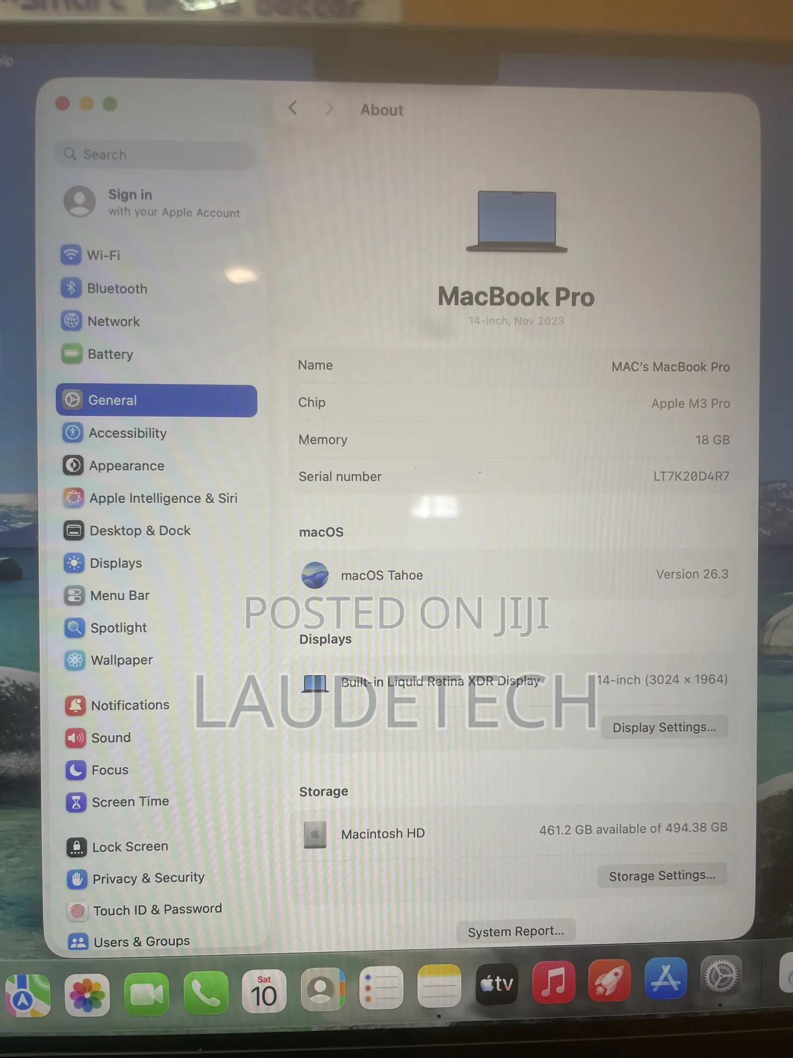Laptop Apple MacBook Pro 2023 M3 18GB Apple M3 SSD 512GB