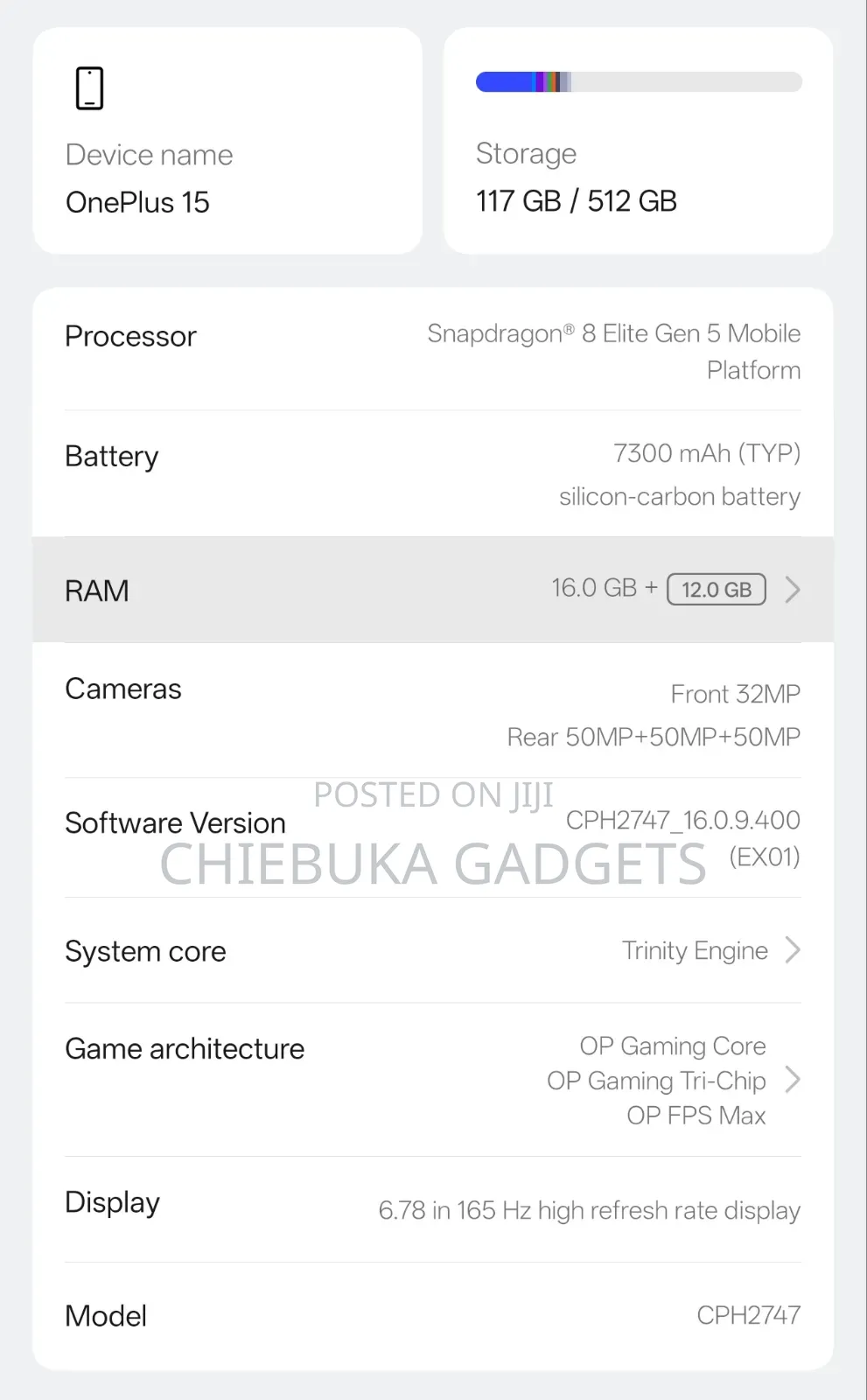 OnePlus 15 512 GB White