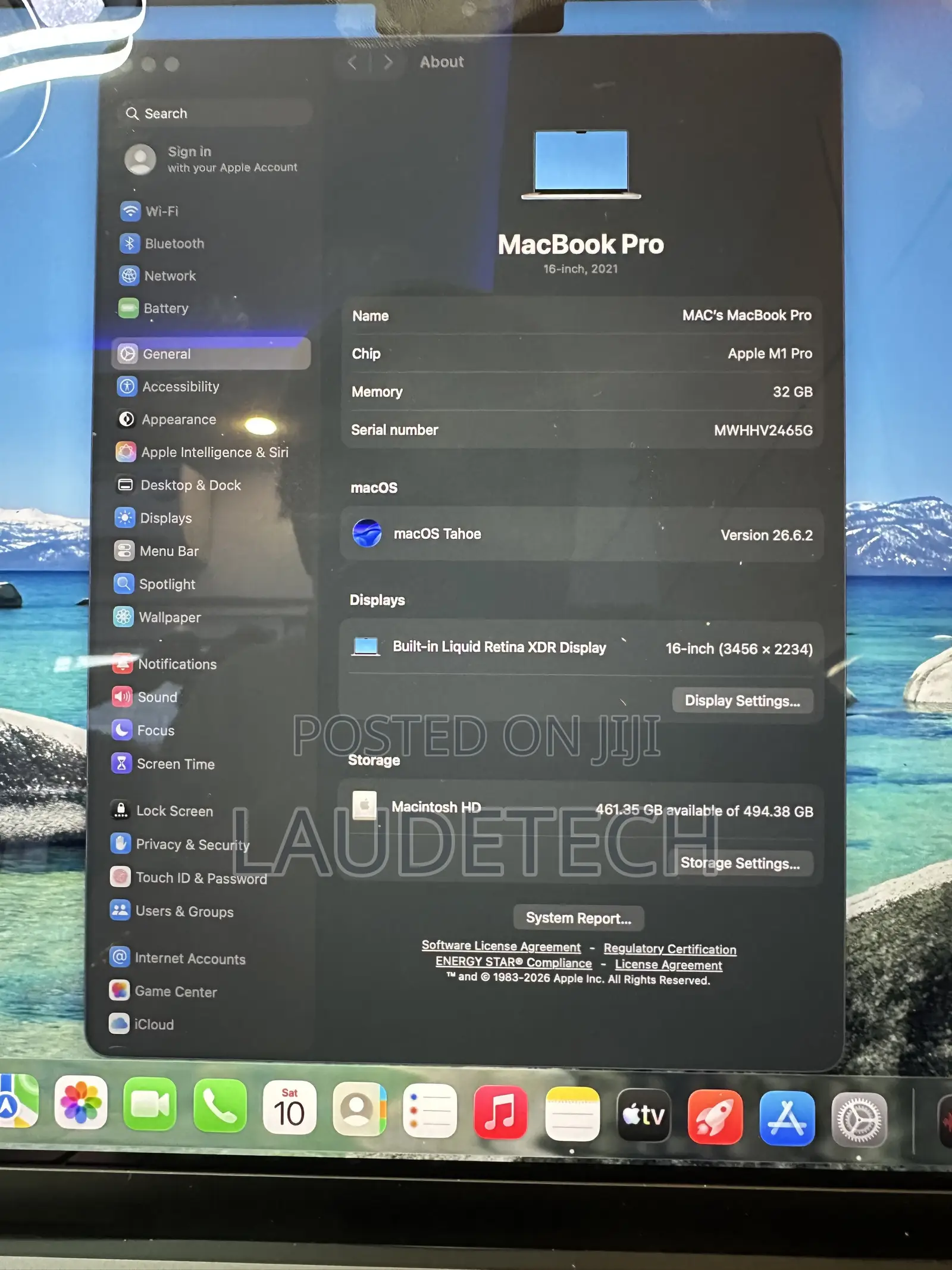Laptop Apple MacBook Pro 2021 M1 32GB Apple M1 Pro SSD 512GB