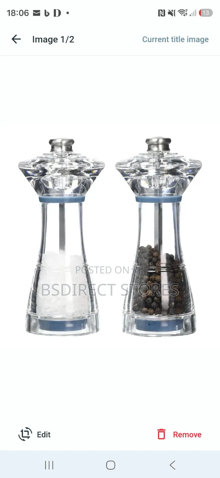 Jamie Oliver Cookware Range Salt and Pepper Mill Grinding Gift Set.