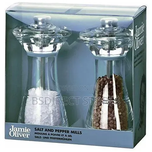 Jamie Oliver Cookware Range Salt and Pepper Mill Grinding Gift Set.