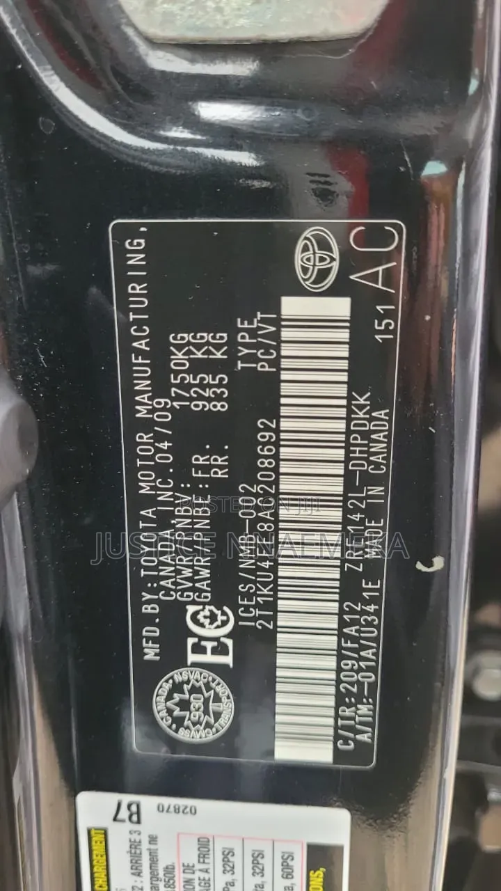 Toyota Matrix 2010 Black