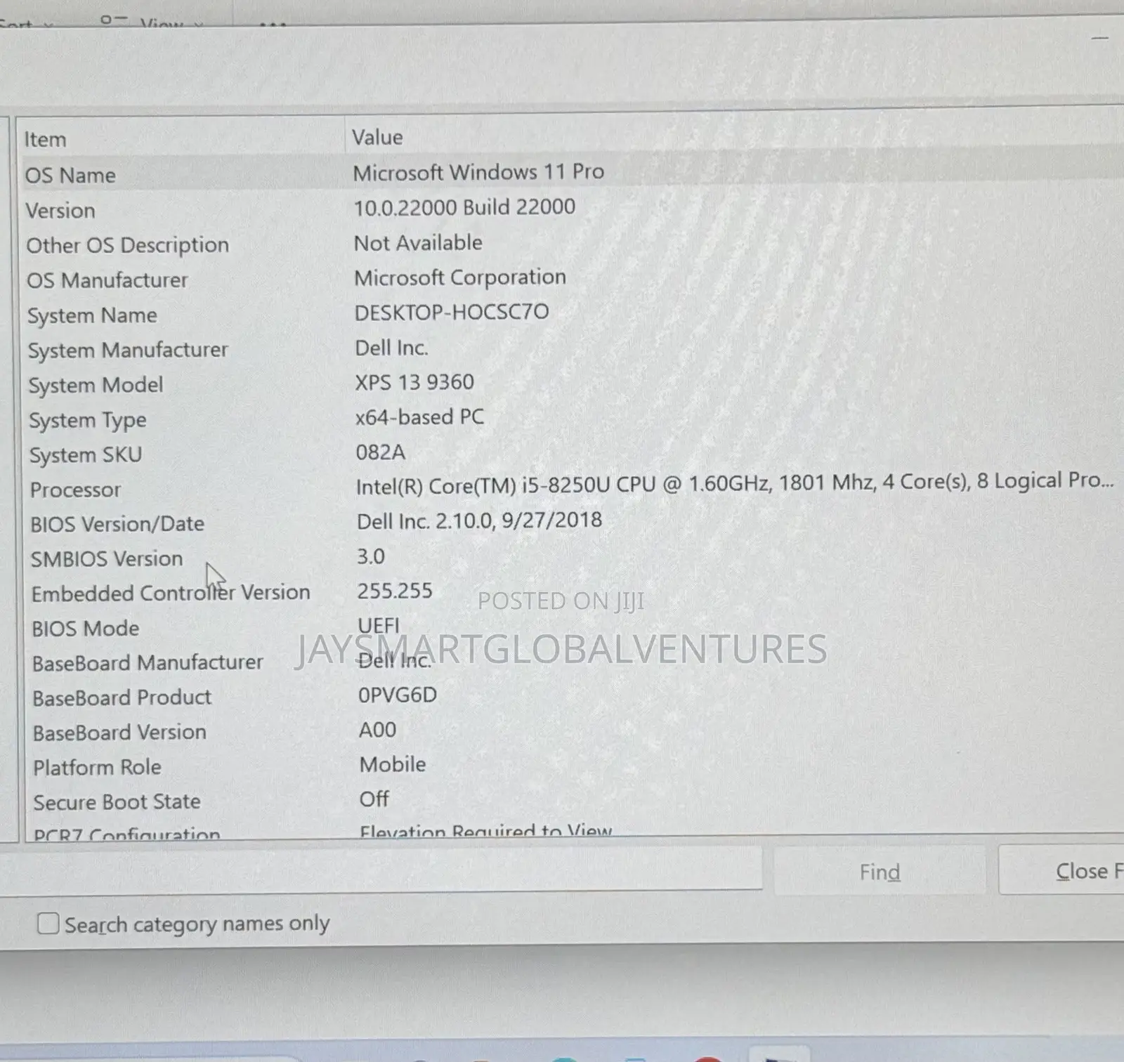 Laptop Dell XPS 13 9360 8GB Intel Core i5 SSD 256GB