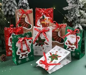 Christmas Gift Bags With Ribbon (Set of 25)