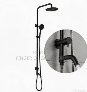 Black Rainfall Cold Line Shower Set With Hand Shower