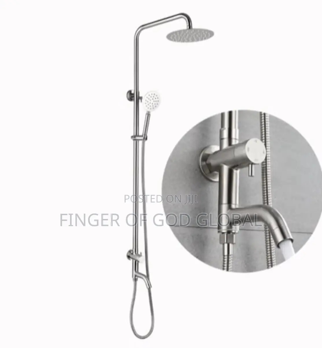 Black Rainfall Cold Line Shower Set With Hand Shower