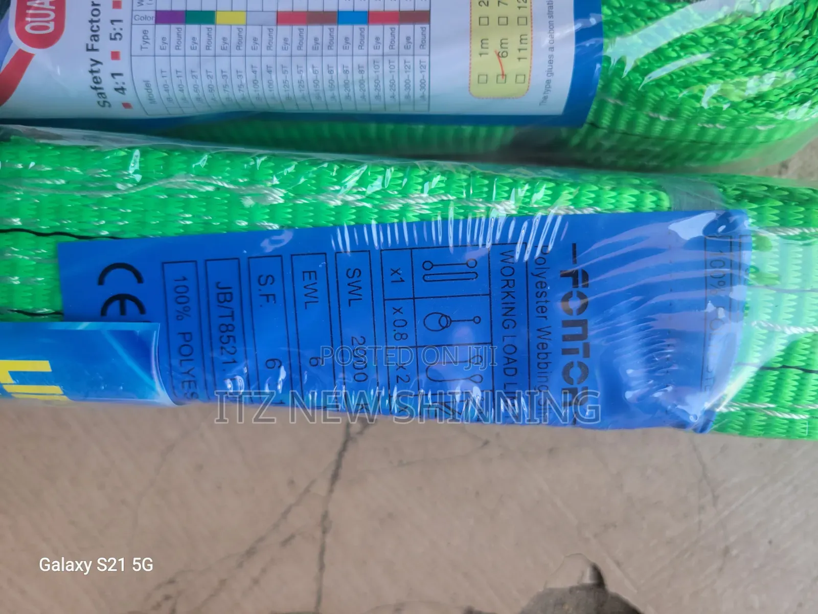 2tons by 6mtrs Lifting Belt