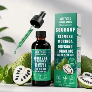 VYXION Soursop,ashwagandha,tumeric,black Seed Oil Liquid Drops 60ml
