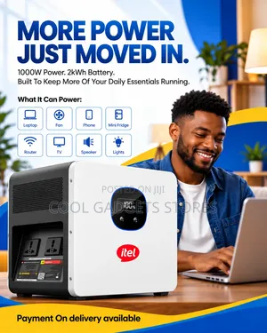 Itel Power Tank 1000 1000W + 2kWh LiFePO4 Battery Solar Power Station