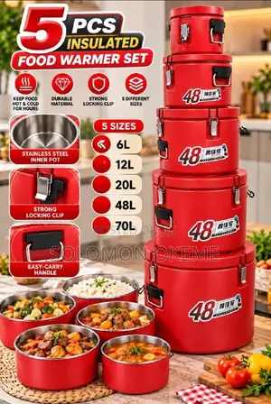 5 PCS Insulated Food Warmer Set