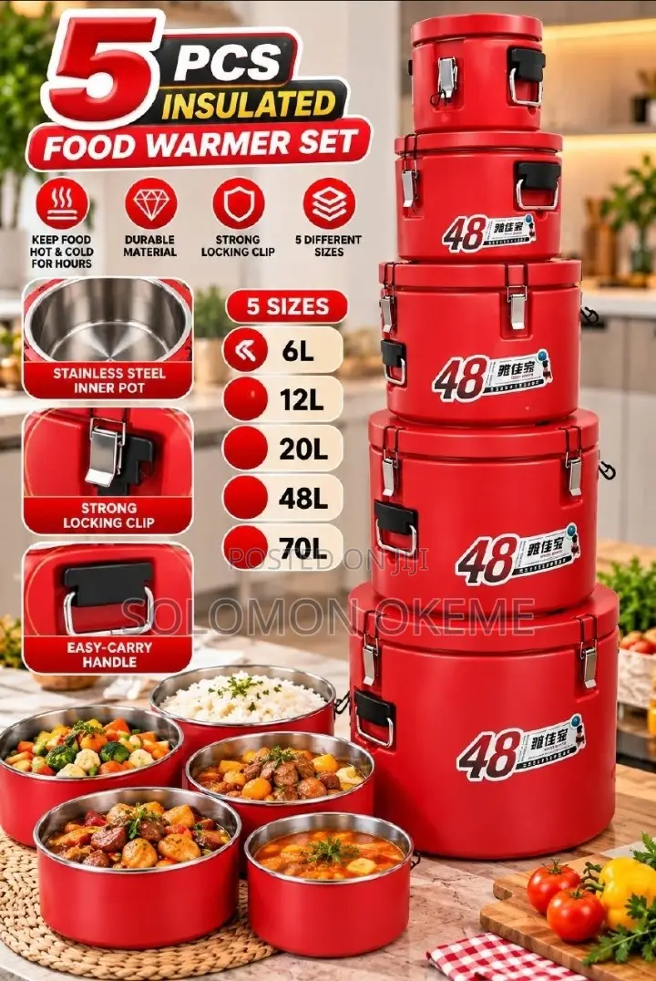 5 PCS Insulated Food Warmer Set
