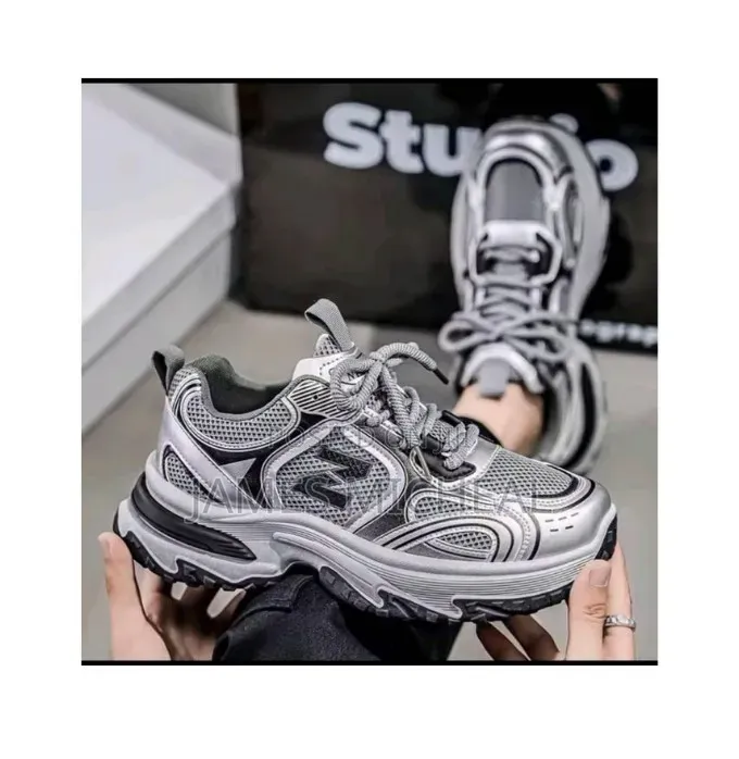 Retro Futuristic Metallic Chunky Sneakers