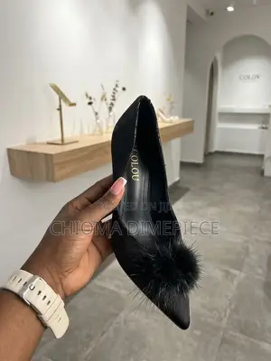Fur Designed Heel Shoe