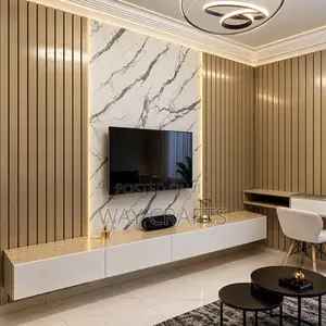 Luxury Modern Wall TV Console Design With LED Lighting | WAY CRAFTS