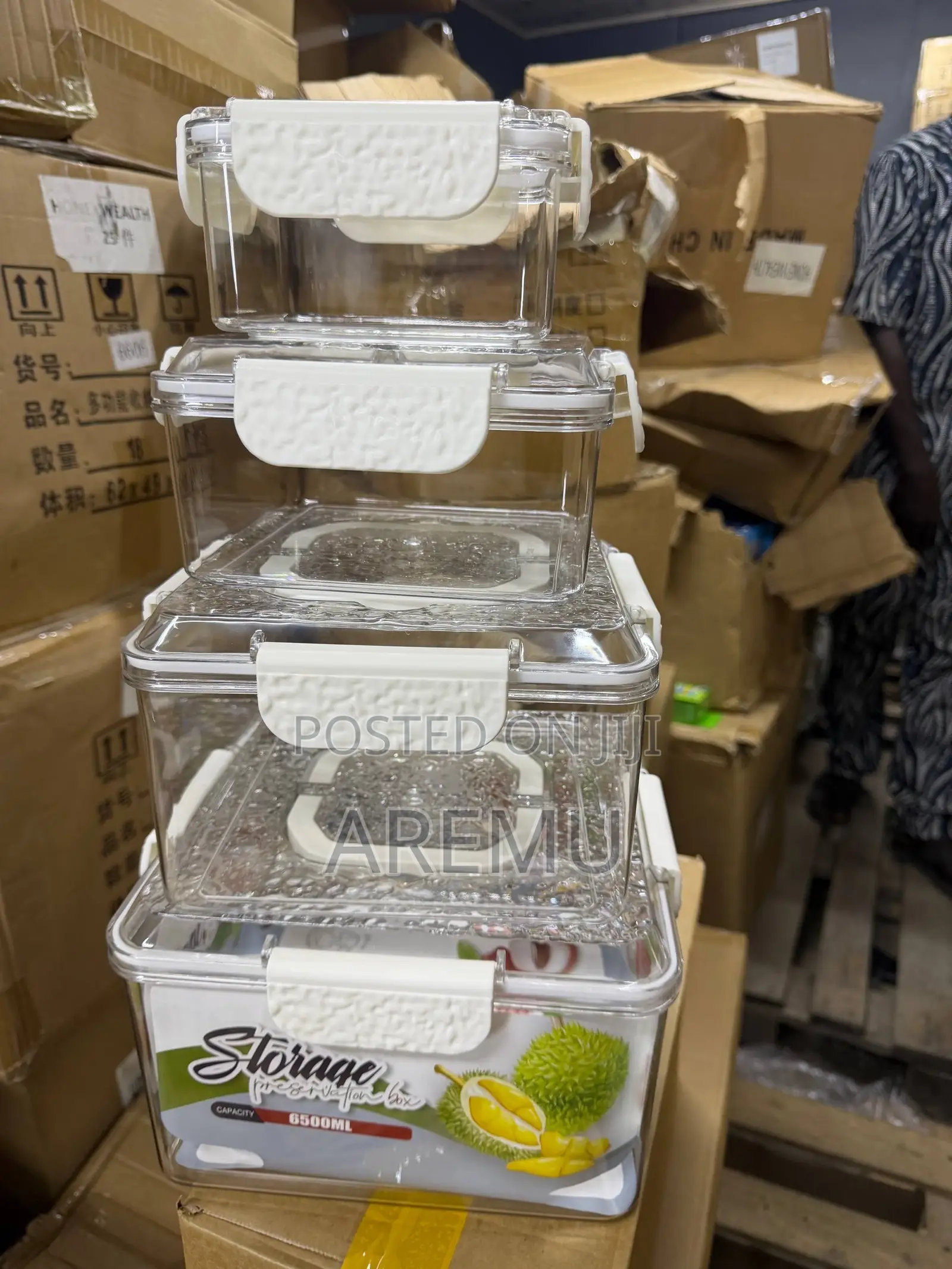 4in1 Thick Acrylic Preservative Container With Handle