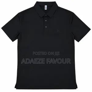 Men’s Black Short-Sleeve Polo Shirt With Subtle Chest Logo