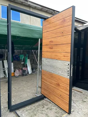 Wooden Face Design Locally Made Security Pivot Door