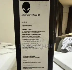 New Laptop Alienware 18 Area-51 32GB Intel Core Ultra 9 SSD 1T
