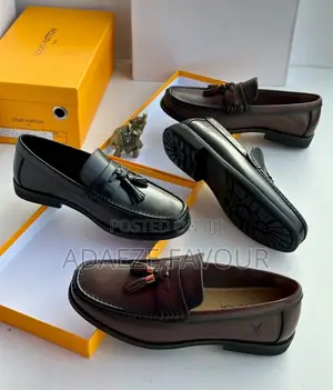 Men’s Luxury Tassel Loafers – Black and Dark Brown Leather Shoes