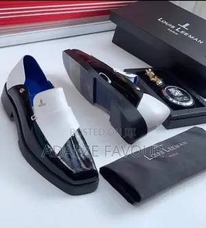 Louis Leeman Paris Black and White Patent Leather