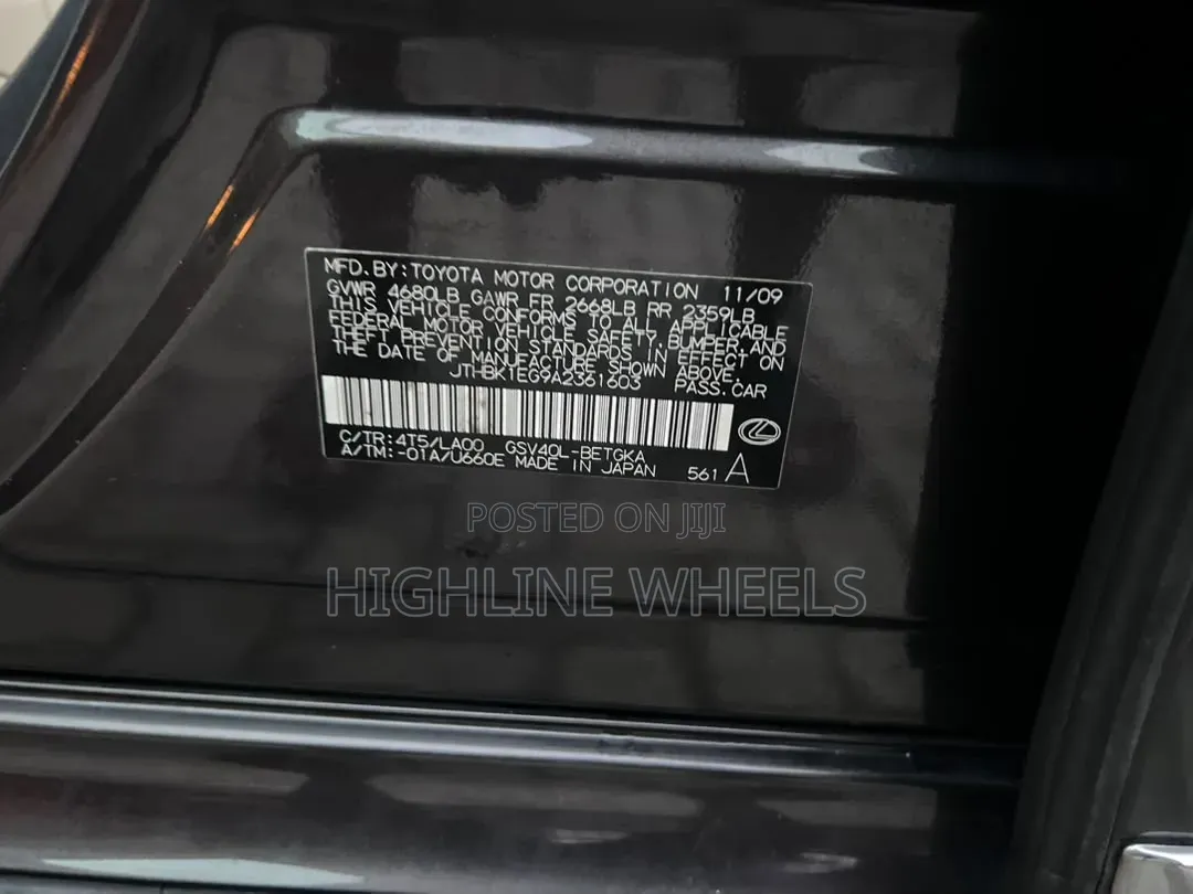 Lexus ES 350 2010 Gray