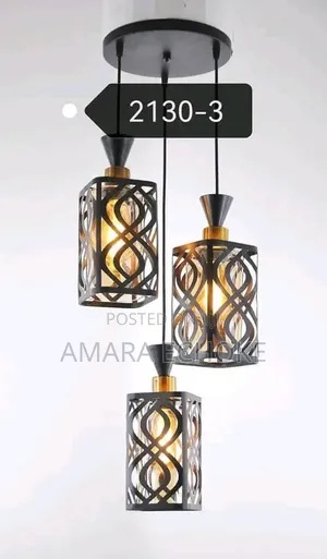 Modern 3-Light Caged Pendant Chandelier