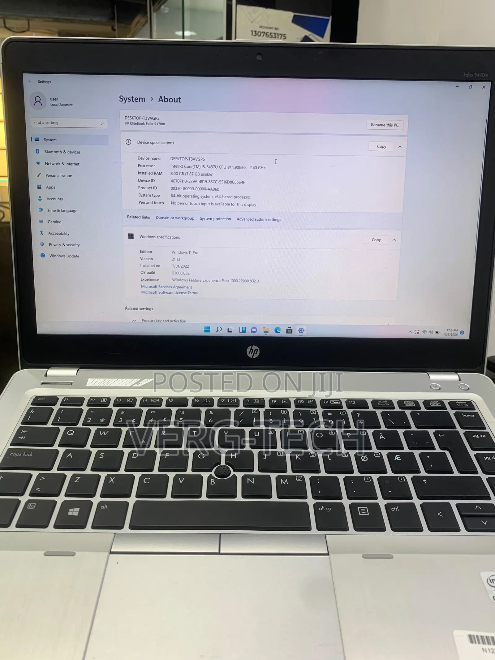 Laptop HP EliteBook Folio 9470M 8GB Intel Core i5 SSD 128GB