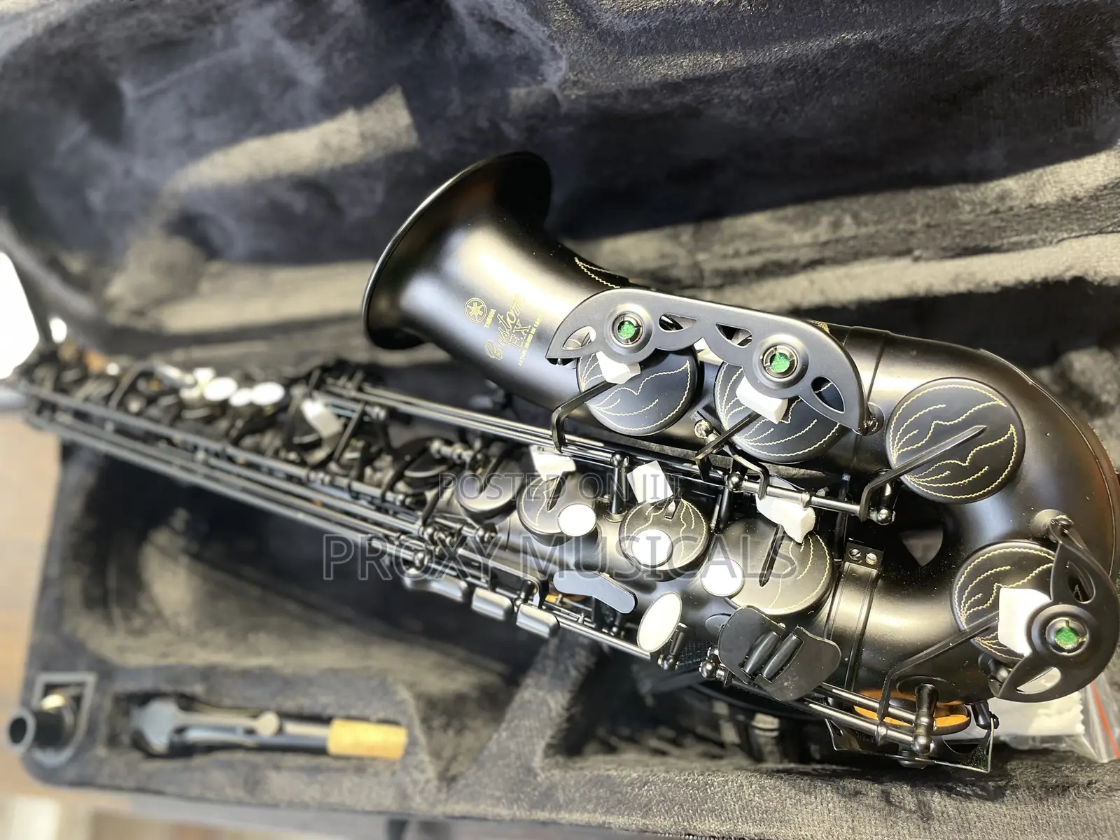 Yamaha Custom Ex Alto Saxophone (Elegant Black & Gold Edition)