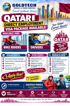 Qatar Working Visa Package Available for Drivers and Bike Riders