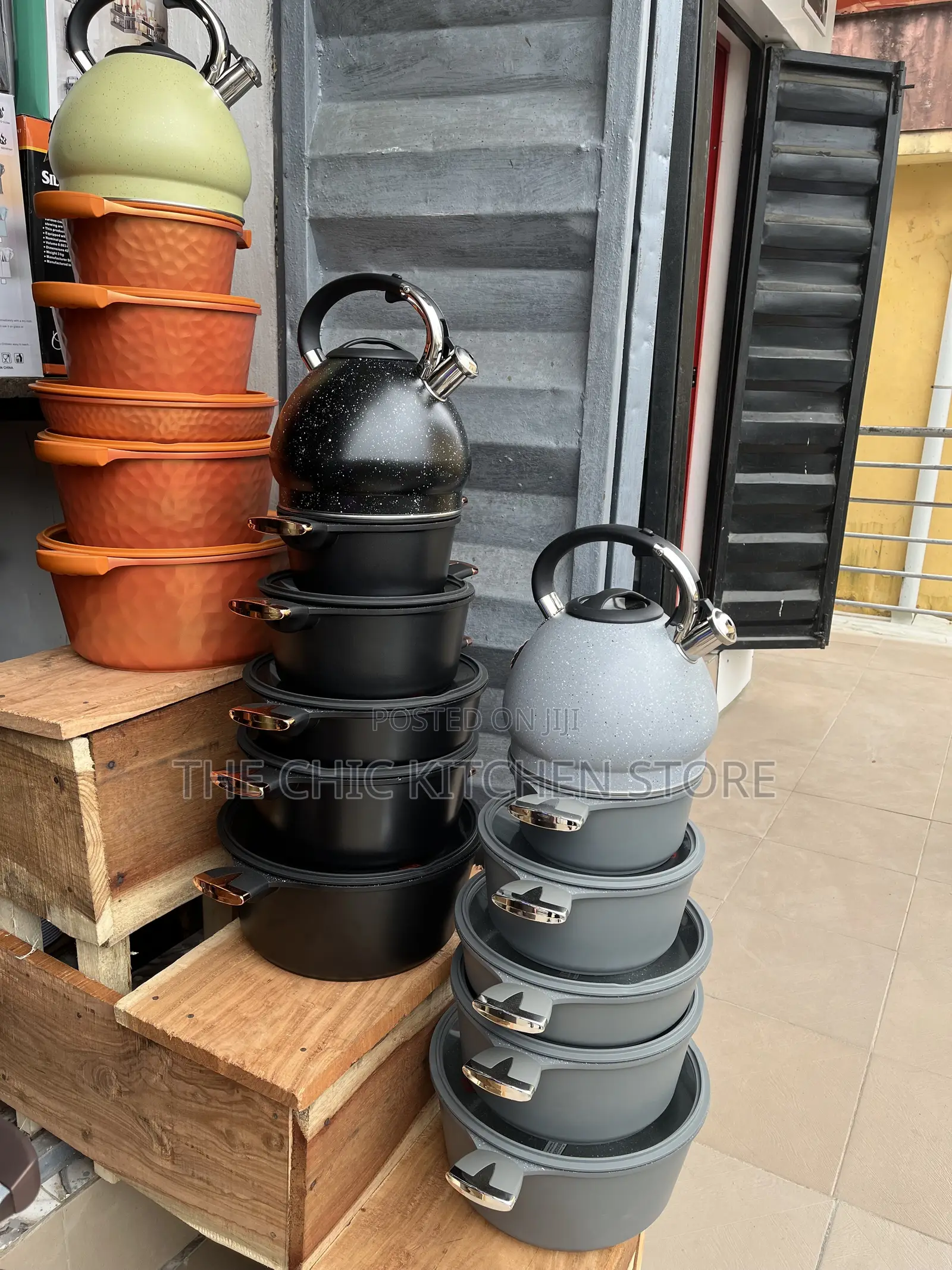 10pcs Orange Donnor Nonstick Cookware Set