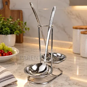 Double Portable Spoon Rest Holder, Soup Ladles Holders for Food -1pc