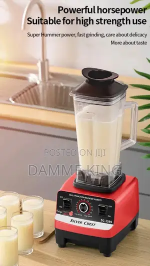 2in1 8500W Industrial Grinder Blender With Strong 8 Blades, 2cup Jar