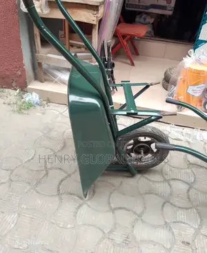 Heavy-Duty Metal Wheelbarrow