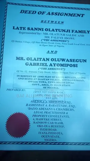 Land for Sale in Off Ilaro Road, Owode Yewa, Yewa South.#1.5million