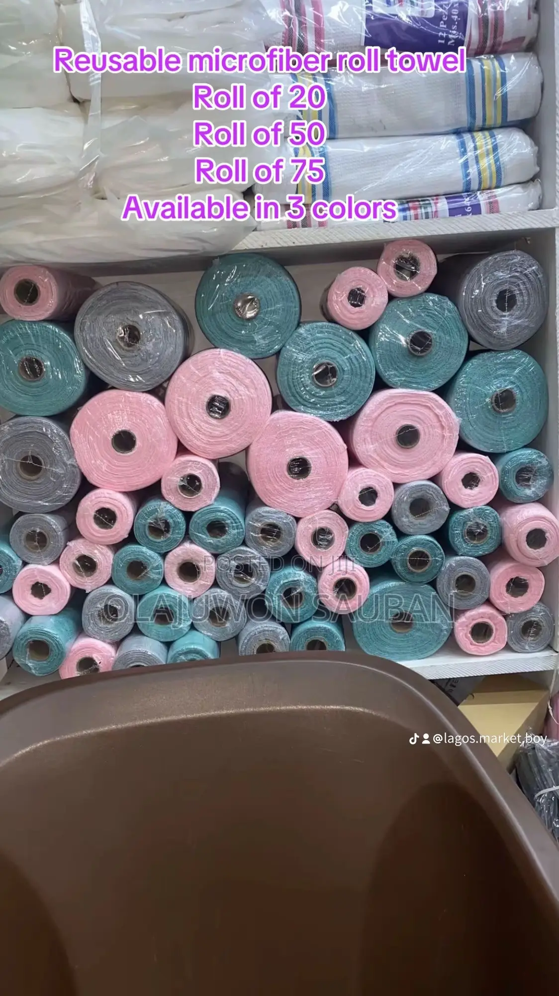 Reusable Microfiber Roll Towel