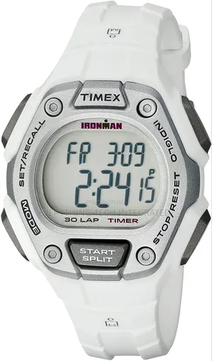 Womens Ironman 100m 30 Lap Digital White Tone Resin Watch TW5K89400