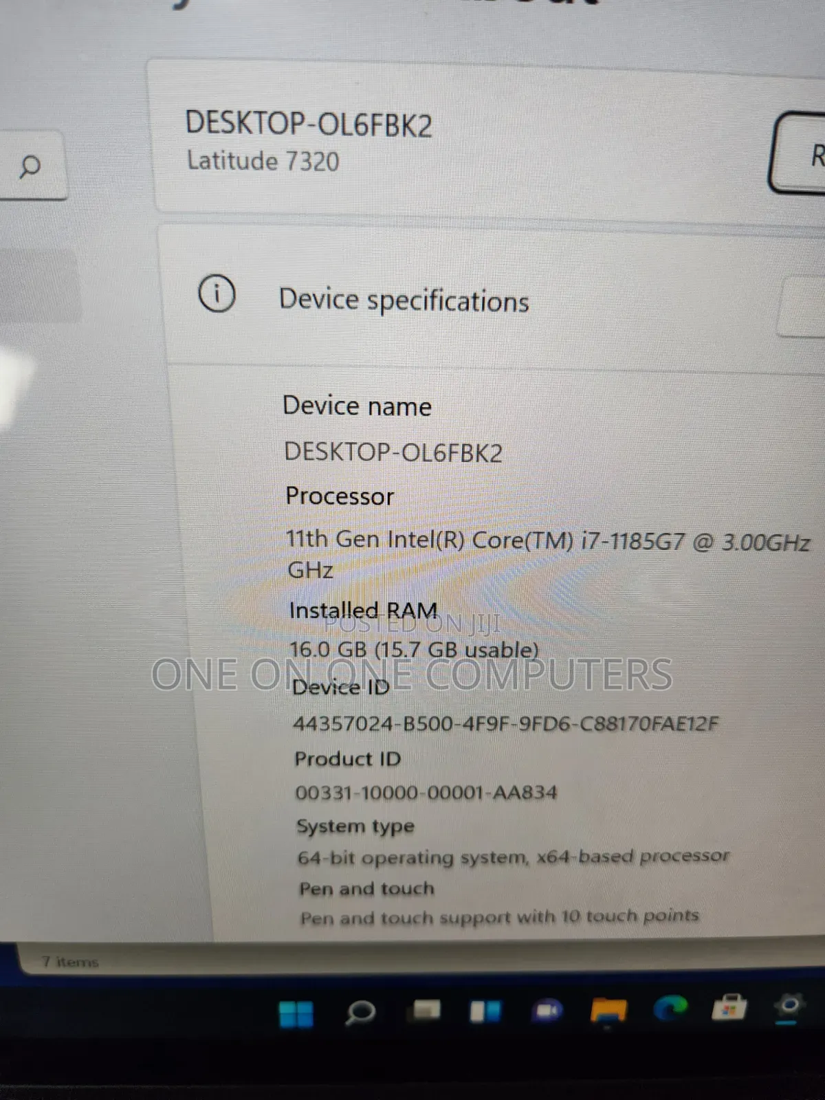 Laptop Dell Latitude 7320 16GB Intel Core i7 SSD 512GB