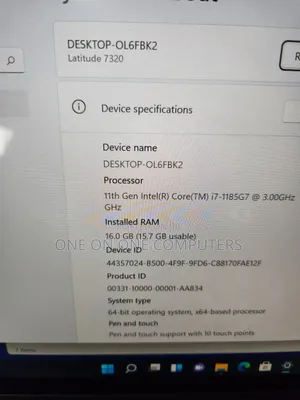 Laptop Dell Latitude 7320 16GB Intel Core i7 SSD 512GB