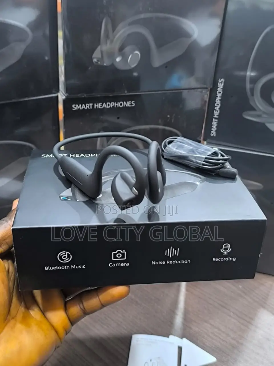 E12 Ai Smart Camera Headphone Bluetooth HD 8MP WiFi Touch Control ANC