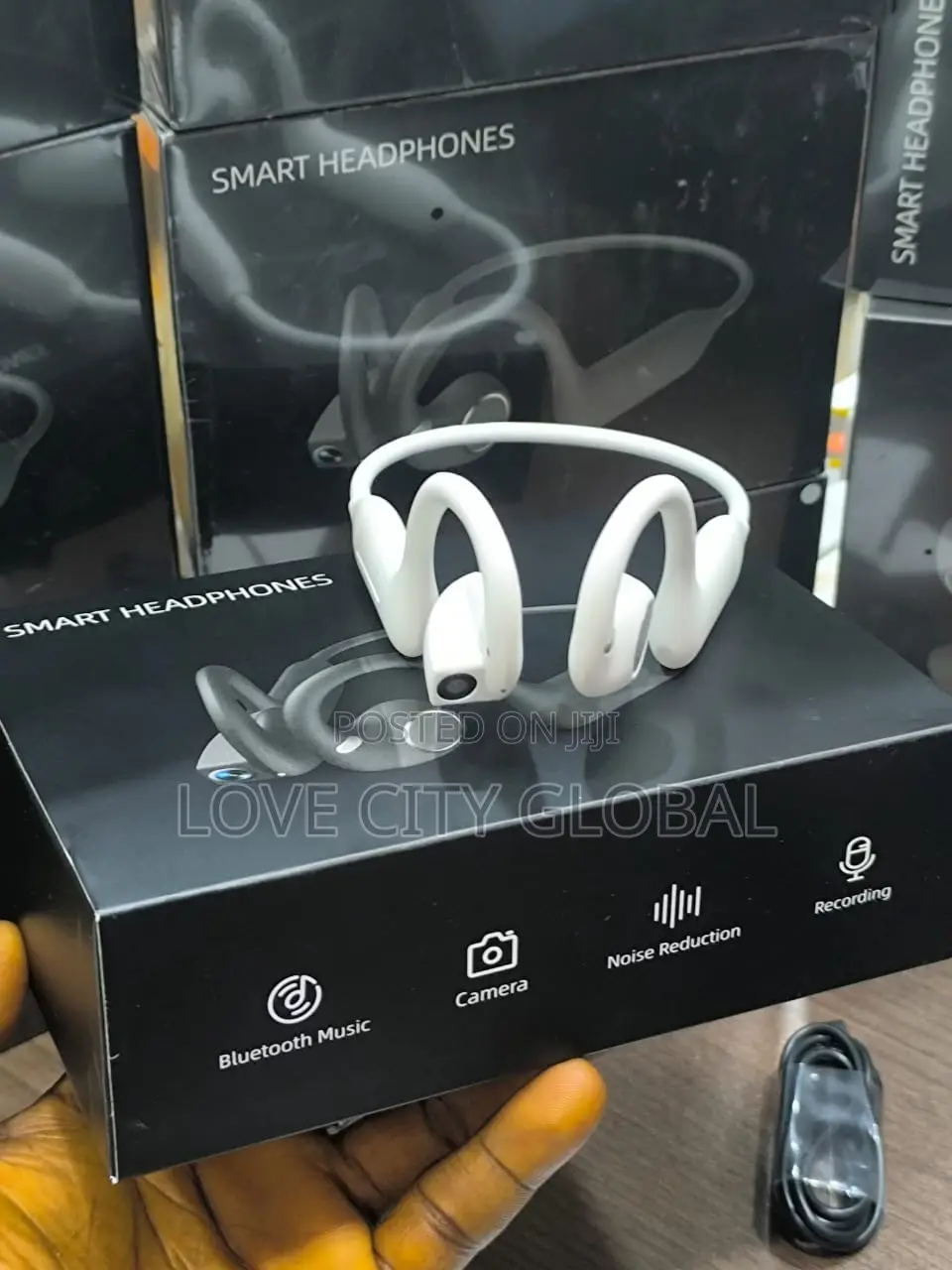 E12 Ai Smart Camera Headphone Bluetooth HD 8MP WiFi Touch Control ANC