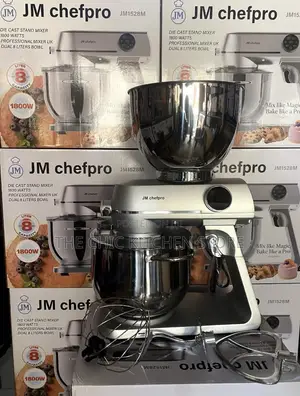JM-Chefpro 8L Dual Bowl Die Cast Industrial Mixer-1800w