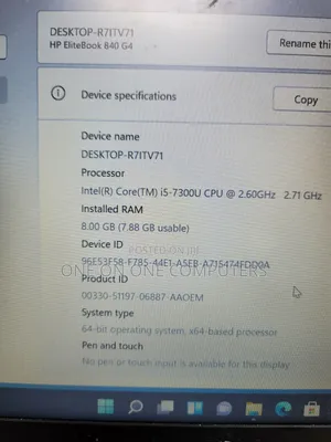 Laptop HP EliteBook 840 G4 8GB Intel Core i5 SSD 256GB