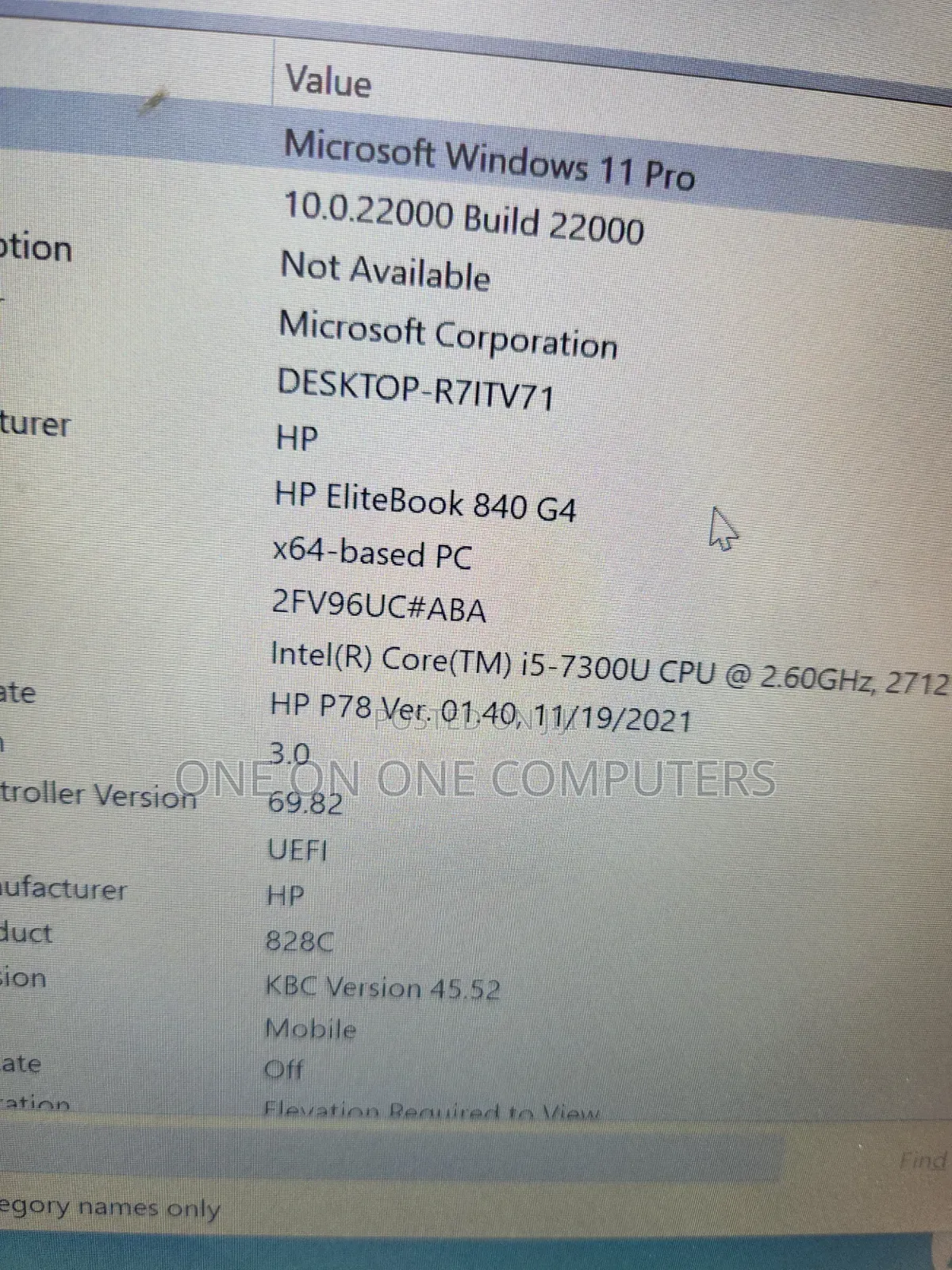Laptop HP EliteBook 840 G4 8GB Intel Core i5 SSD 256GB