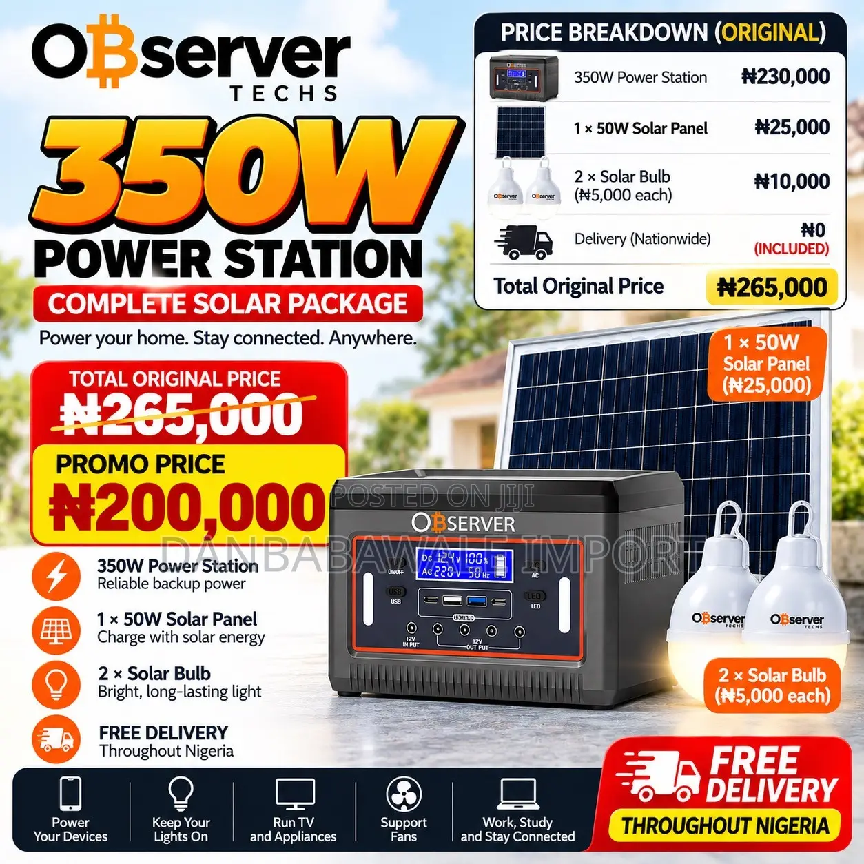 Observer 350W Complete Solar Package