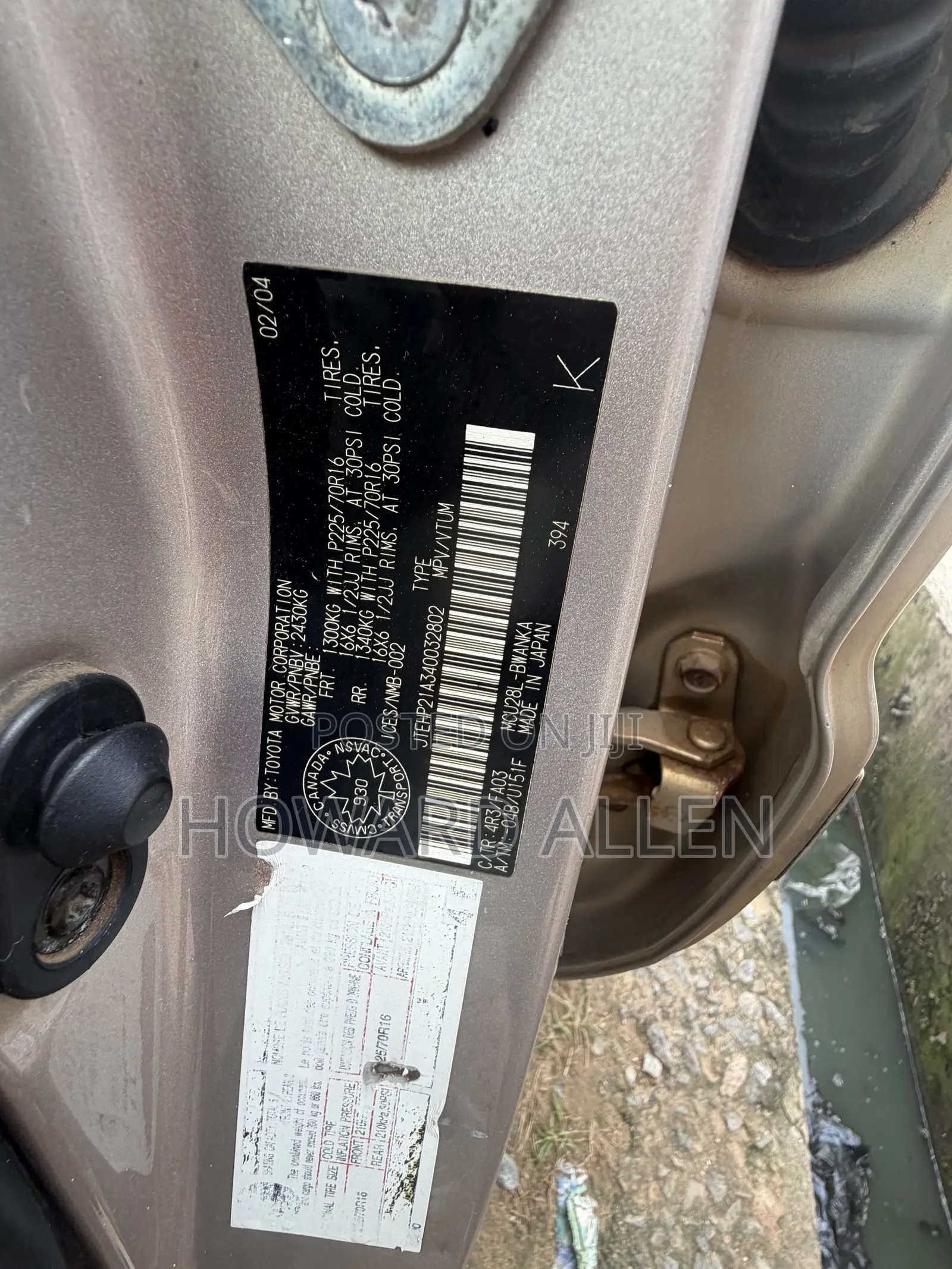 Toyota Highlander 2004 Gold