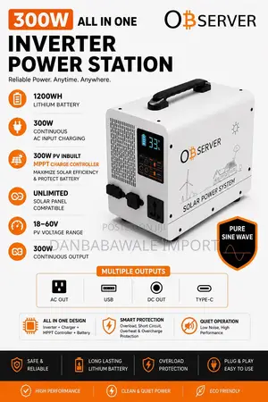 Observer 300W Solar Power Station — Complete Package