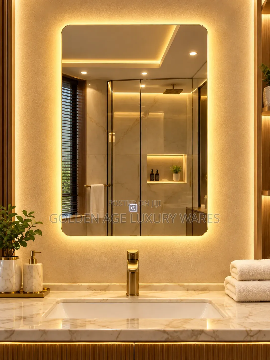 70x50 Mirror With 3 Lights M16